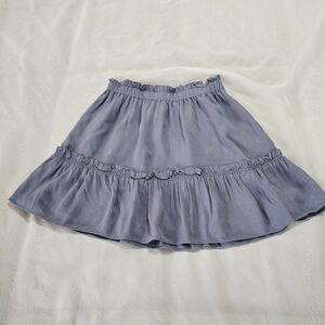 Aritzia Sunday Best Trixie Ruffled Mini Skirt Blue